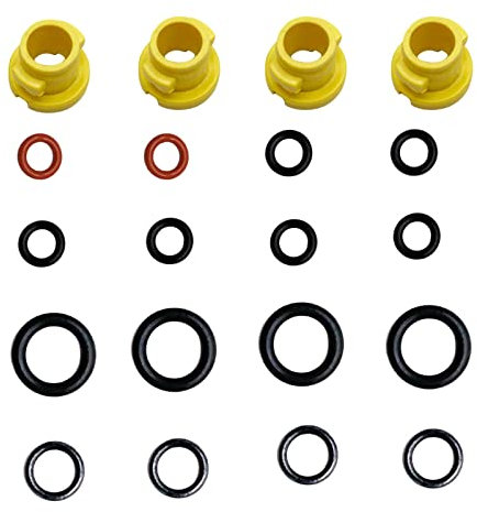 Fenteer O-Ringe Dichtung für Hochdruckreiniger Ersatz Ersatz für Lanze Schlauchdüse O-Ringe Ersatz Dichtung Dichtungsring Kit Dichtungsringe Kit, Satz von 20St