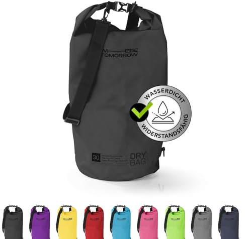 #DoYourOutdoor Dry Bag Tasche | Wasserdichter Rucksack | Wasserfester Beutel & Packsack | 2L 5L 10L 20L 30L Drybag in 2 Styles und vielen Farben | Ideal für Boot, Kajak, Angeln und Camping