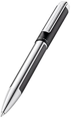 Pelikan Kugelschreiber Pura K40, Anthrazit, hochwertiger Drehkugelschreiber im Geschenk-Etui, 822633