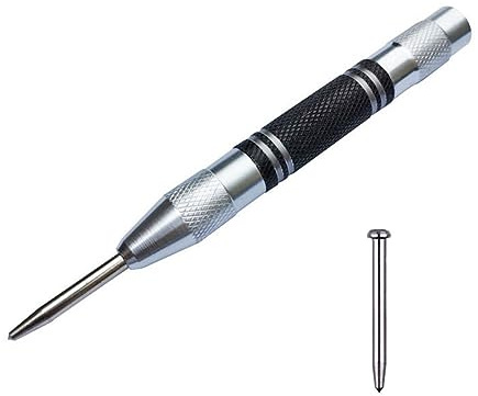 Knadgbft Poinçon Central Automatique à Ressort, Ensemble de Positionneurs de Pointeau Automatique 125 mm avec 1 Poinçon de Rechange