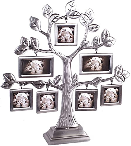 Regalos Más de Más Árbol genealógico Plateado para 7 foto. (07477)