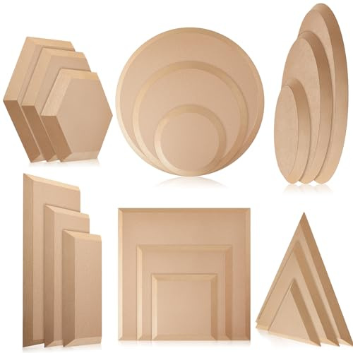 Sunnychicc Töpfereiformen für Ton, Gips, Töpferei, Töpferei, Ton, Holz, Formen für Handbau, Geschirr, Vorlagen, Werkzeuge, Handwerk, DIY, Presse, Kunstherstellung, Zubehör, 18 Größen, 5 Stück