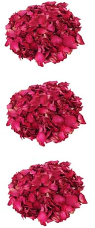 Cabilock 3pcs Dried Red Rose Petals for Bath Flower Petals for Spa Wash Fragrance for Relaxing Flower Baths and Garden Fertilizer