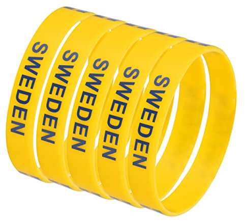 Anneome 5st Silikonarmband Flagge Fußball Für Männer Armband Aus Gummiband Silikonarmbänder Masse Armband Mit Landesflagge Bedruckt Länderarmbänder Usa Ländlich Schweden Kleinkind