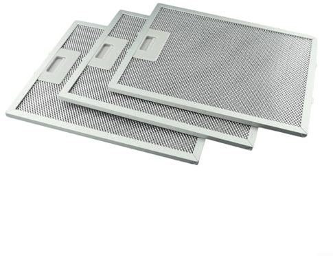 Filtro plateado para campana extractora de malla metálica, 3 unidades, duradero y duradero, 310 x 250 x 9 mm