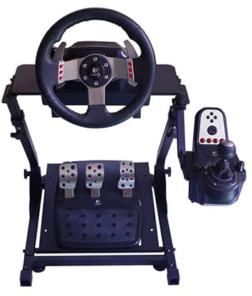 AUYART Rennspiele Stände- Rennsport Lenkradständer 3 Stufen der Höhenverstellung G25, G27, G29, G920, G923 Thrustmaster T300RS, TX F458, T500RS, T3PA-PRO (F1/GT) Pedale