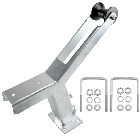 CWaveRow Boat Trailer Winch Stand with Roller Compatible with 3 W x 4 H Trailer Drawbar Adjustment Height Boat Winch Mount Boat Trailer Winch Stand