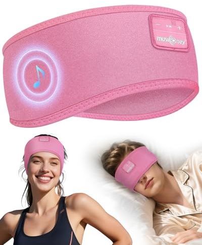 MUSICOZY Sleep Headphones Headband for Side Sleepers Bluetooth 5.4 | Comfortable Headband Headphones With Ultra-Thin Speakers. Perfect For Light/Hot Sleepers, Sport, Travel, Nap & Relaxation