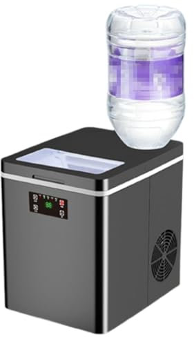Máquina para fabricar cubitos de hielo de encimera, función de autolimpieza, 10-18 cubitos en 30 minutos, 24 horas/35 kg, para el hogar, la cocina, la oficina y el bar,Black