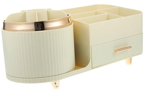IMIKEYA Rotierendes Kosmetik-aufbewahrungsregal Make-up-organizer Lippenstift-vitrine Bürstenhalter Haarbürstenhalter Aus Pet-material