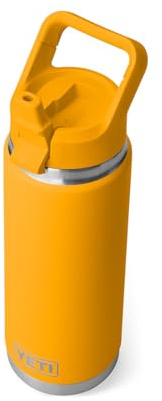 YETI Rambler 26 oz Bottle, Vacuum Insulated, Stainless Steel with Color Matching Straw Cap, Beekeeper