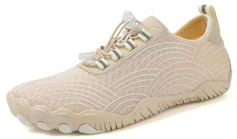 Calzado de conexión a Tierra for Hombres y Mujeres, Zapatos de Cobre, Calzado Descalzo for Caminatas, Suave y cómodo.(Apricot,42 EU)