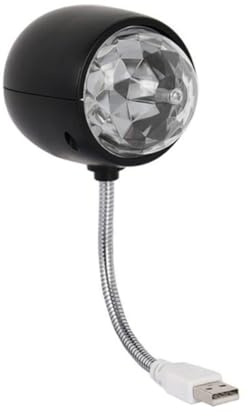 FRCOLOR Lampe Disco USB Mini avec Lumière Stroboscopique et Éclairage Blanc pour Lecture Lampe Décorative Noire pour Bar et