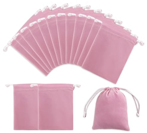 YZROHYI 15 PCS Sacchetti Velluto per Gioielli 7x9 CM,Sacchetto Portagioie,Sacchetti Regalo Piccoli con Coulisse,Sacchettini per Lavanda Vuoti,Bustine per Confetti Matrimonio,Sacchetto Porta Caramelle