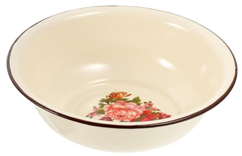 iplusmile Basina Esmaltada Multipropósito Con Borde Reforzado Resistente Gran Capacidad Para Lavado y Almacenaje De Alimentos Para Cocina y Servicio