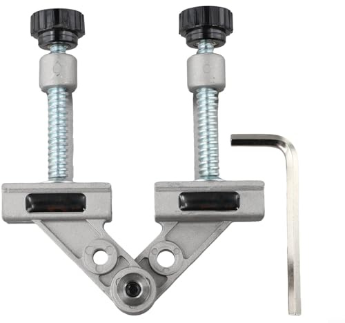 Niceminiwall Schweißvorrichtung, verstellbare Winkelklemme für Schweißen und Holzbearbeitung, Aluminiumlegierung, rechtwinkliger Schraubstock, 1 mm-40 mm Spannbereich, 180 ° Drehung, Schnellspanner