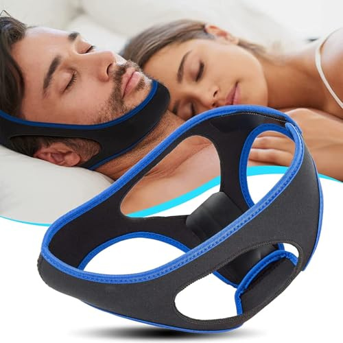 Anti Snore Chin Strap Devices, Chin Strap for Snoring, Comfortable Stop Snoring Solution for Sleep Chin Strap, Adjustable and Breathable Anti Snoring Devices for Men and Women Universal Size