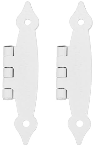 SOPOTUTU 2 Pezzi Cerniere per Mobili Antichi in Ferro 3,5 Stile Vintage Finitura Lucida, Ferramenta per Porte D’epoca e Portagioie, Cerniere Decorative per Armadi e Cassette Attrezzi,
