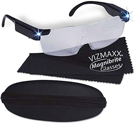 Vizmaxx - Occhiali da Vista con LED integrati, Modello Magnbrite Glasses