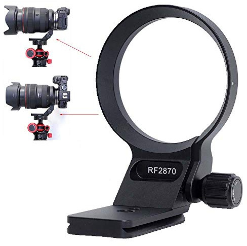 iShoot 74,5 mm metallo treppiede supporto anello collare obiettivo compatibile con Canon RF 28-70mm f/2L USM, supporto obiettivo staffa inferiore Arca-Swiss Fit piastra a sgancio rapido
