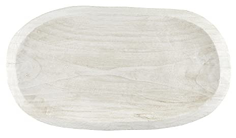 Santa Barbara Design Studio Bordssocker Paulownia träfat, 58 cm x 33 cm, vit