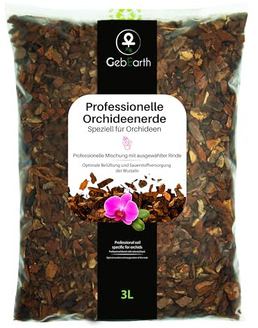 GebEarth® | Orchideenerde, Substrat für Orchideen 3 Liter【 Professionelle Orchideenerde für alle Orchideen 】