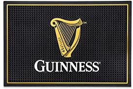 LORD'S ROCKS Guinness Bar e Spill Mat per controsoffitti | Tappetino da bar irlandese in gomma per gocciolamenti con logo Guinness Harp | Tappetino professionale per bar con birra Guinness,