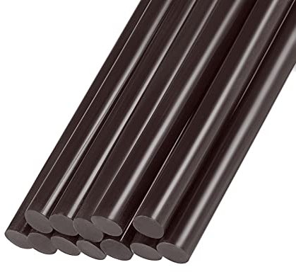 Rebower Hot Glue Sticks Mini Adhesive Hot Melt Glue Gun Sticks, [for Art, Craft, DIY, Card Making] - 0.27 x 4/Brown/12 Pcs