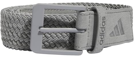 adidas Geflochtener Stretch-Gürtel für Herren, Grau, M/L