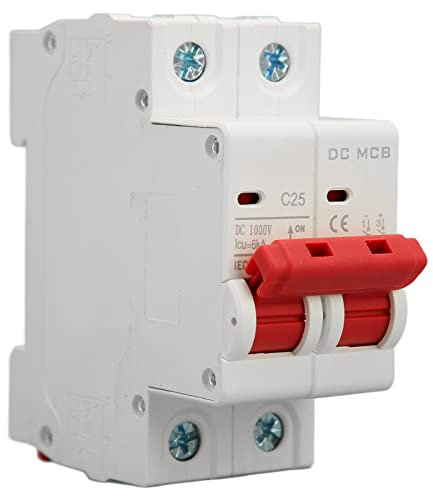 Disjoncteur Miniature DC, Isolateur 2P 1000V 25a Pour Système Solaire PV, Capacité De Rupture 6000a, Montage Sur Rail DIN, Interrupteur De Déconnexion DC