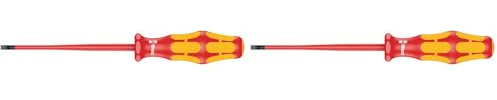 Wera 160 iS VDE-isolierter Schlitz-Schraubendreher mit reduziertem Klingendurchmesser, 0.6 x 3.5 x 100 mm, 05006440001 (Packung mit 2)