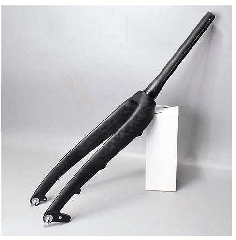 Rennradgabeln 700c Starre Gabel Vollcarbon-Scheibenbremse Vorderradgabel 1-1/8'' Gewindelose ultraleichte QR 9-mm-Fahrradgabel mit geradem Rohr (Farbe: Schwarz, Größe: 26 Zoll) (Schwarz 26 Zoll)