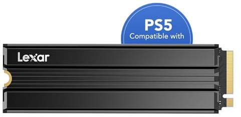 Lexar NM790 4TB SSD with Heatsink, M.2 2280 PCIe Gen4x4 NVMe 1.4 Internal SSD, Up to 7400MB/s Read, Up to 6500MB/s Write, Internal Solid State Drive for PS5, PC, Laptop, Gamers (LNM790X004T-RN9NG)