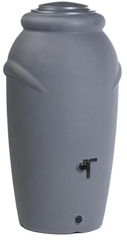 Annastore Regentonne 210 Liter im Stil Einer Amphore H 118 cm - Grau