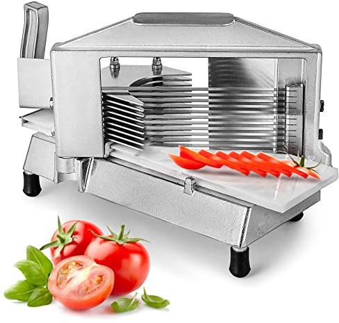 VEVOR Kommerzieller Tomatenschneider, 1/4 Zoll Tomatenschneider, Hochleistungs-Tomatenschneider aus Edelstahl, Manueller Gemüseschneider, zum Schneiden von Tomaten, Gurken, Bananen