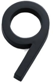TAIGUHUI Hausnummer 60 mm Selbstklebender Hausnummern-Aufkleber for Wohnungs-Kunststoff-Türschild Haustür-Plakette Nummernschilder Briefkasten-Straßennummern Hausnummernschild (Color : Number 9)