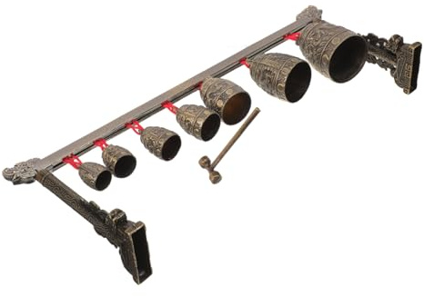 Antikes Zinklegierungs Glockenspiel, Einlagiges Chinesisches Instrument | Vintage Stil, Antik, Wohn und Bürodekoration, Hand Auge Koordination, Rhythmusgefühl, Klassisch, Zeitlos