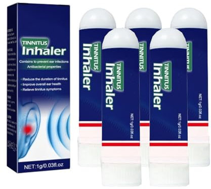 Techsilen für Tinnitus, Tinnitus-Inhalator, Tinnitus-Entlastung für klingende Ohren, Tinnitus-Inhalator-Entlastung für klingende Ohren (5 Stück)