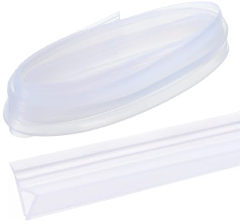 Shower Door Seal Strip for 6-12mm Glass, Clear Bath Shower Screen Door Seal Strip Covers up to 12mm Gap - 300CM Adjustable Shower Screen Seal Replacement (H, 4~6mm)