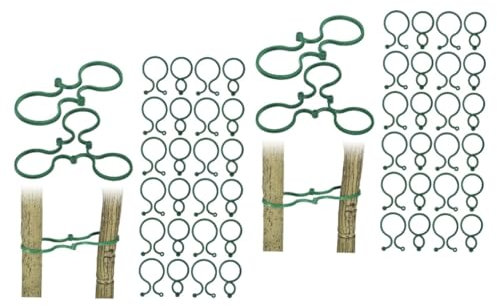 Kisangel 200 Stk Gartenschnalle blumenklammern gartenbedarf Stützclips für Tomatenpflanzen Pflanzenklammern für Tomaten Kletterpflanzenklammern für den Außenbereich Gemüsestiele Plastik
