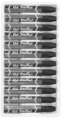 PATIKIL Noir Pastels à l'Huile, 12Pcs Crayons à l'Huile Doux Bâton de Pastels Vibrants et Crémeux Fournitures d'Art pour Peinture, Dessin, Mélange de Graffitis pour Artistes Débutants