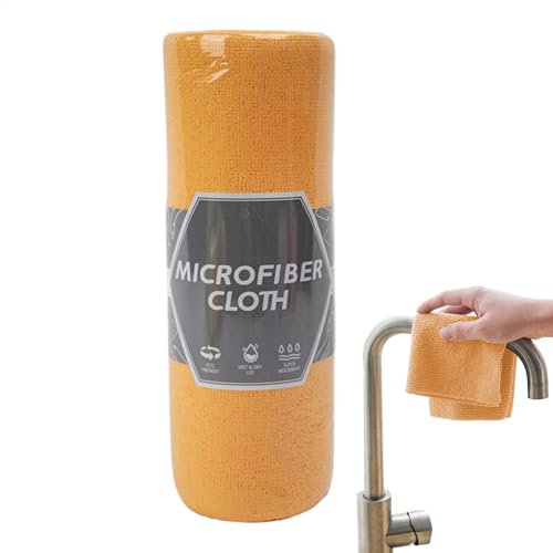 Paños de limpieza de cocina – Paño de microfibra | Rollo de paño de microfibra absorbente para baño | Paño de microfibra para rasgar a mano | Toalla de microfibra | Paños grandes reutilizables para el