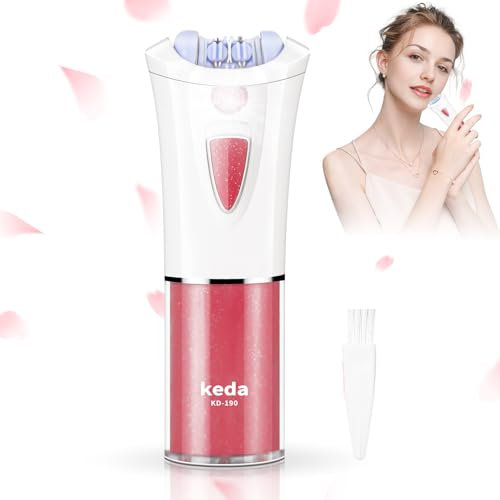 Epilierer für Frauen, Gesichtshaarentferner für Frauen für Gesicht und Körper mit LED-Licht, schmerzfreier Mini-Epilierer für Gesicht, Achselhöhle, Bein, Bikinizone