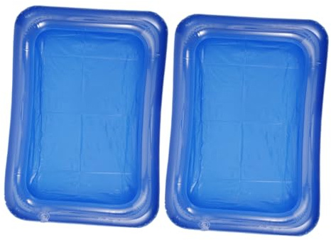 Toddmomy 2 Pièces Poupée Poule Gonflable De Piscine Bac à Sable Accessoires De Jardin De Maison De Poupée Piscine De Mélangeant du Sable Et De l'eau Bacs à e Blue PVC