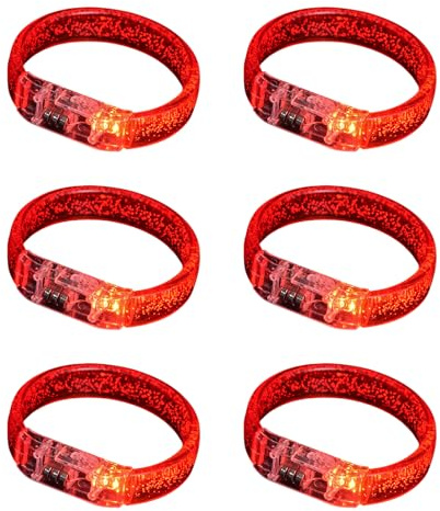 YUNGLOO 6pcs Colorful LED Bubble Braccialetti Per Eventi Notturni Che Si Illuminano Al Buio Braccialetti Gioielli Per Feste E Notte Evento Neon Party Gadget