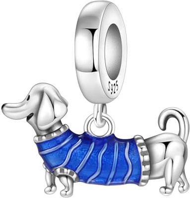 PANPOKI Katze Hund Elefant 925 Sterling Silber Perlen Charms Anhänger für europäische Armbänder und Halsketten Armband für Frauen S925 Tier Schmuck Geschenk