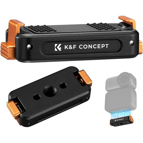 K&F CONCEPT Soporte Magnético de Liberación Rápida Compatible con dji Osmo Action 6/Nano, Base Extensible en aleación de Aluminio con Agujero de Tornillo 1/4 Compatible con trípodes, Palos Selfie