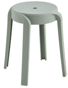 Home Deluxe Hocker NIVO – Stapelbar, Grün (2er Set) | Platzsparende Sitzhocker für Küche, Wohnzimmer & Garten