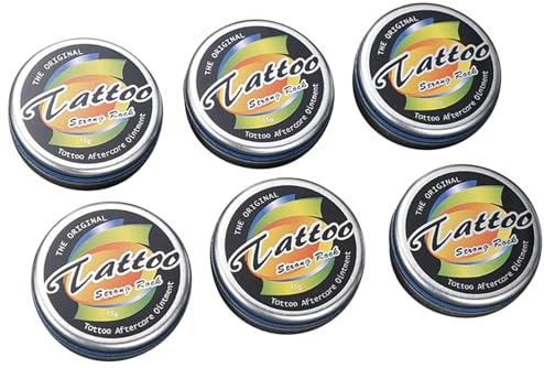 6 Stück Tattoo-Nachsorgecreme 15 g Tattoo-Aufhellungscreme verbessert die -Farben fördert die Heilung und schützt sichere -Salbe für neue und ältere Tattoos