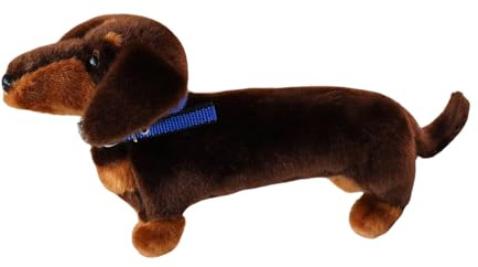 Générique Peluche en Forme De Teckel | À Câlins en Forme De Chien - Animal de Compagnie pour Le Coucher,pour Adultes Maison Bureau Canapé Lit Salle de Jeu Voiture Anniversaire Fêtes
